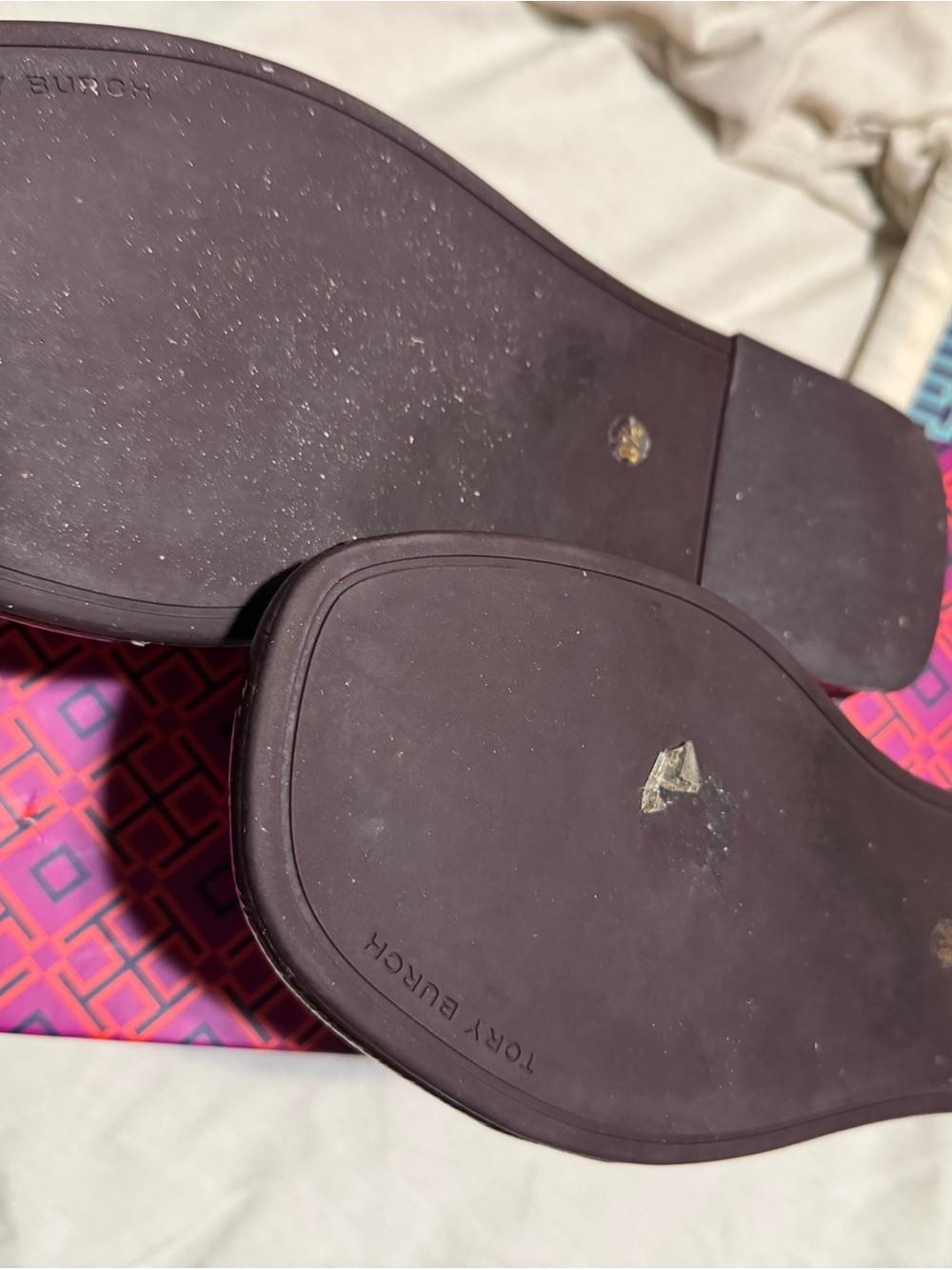 Tory Burch Plum Slides - Picture 2 of 4